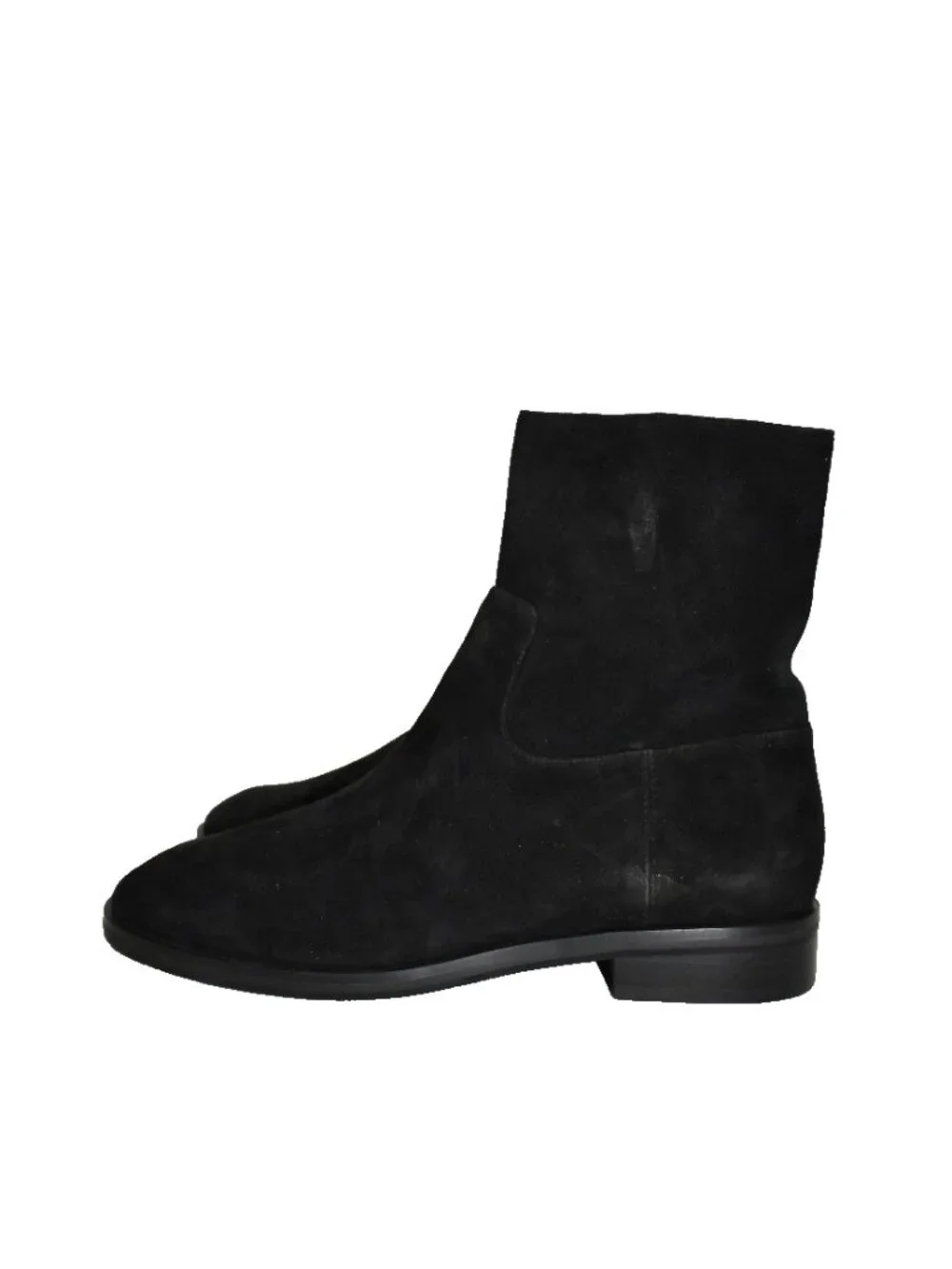 $650 stuart weitzman CITY ZIP BOOTIE BLACK SUEDE SW GOLD LOGO BLACK 11 (PC13)